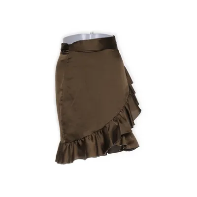 Jupe portefeuille (Vert) Coton, Polyester