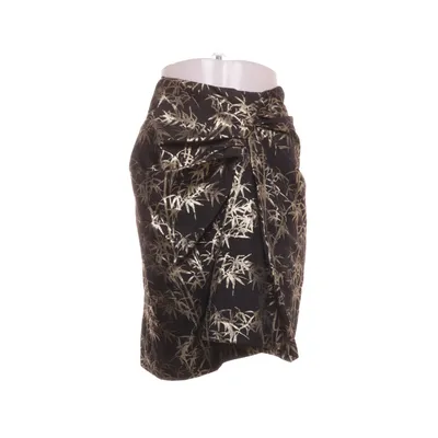 Skirt (Black, Gold) from Shanghai Tang Polyester, Cotton, Silk, Nylon