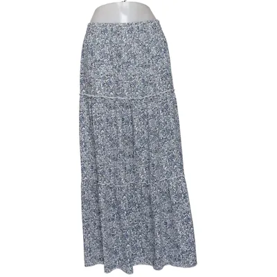 Maxi skirt (Blue, White) from Jacqueline de Yong Elastane, Polyester