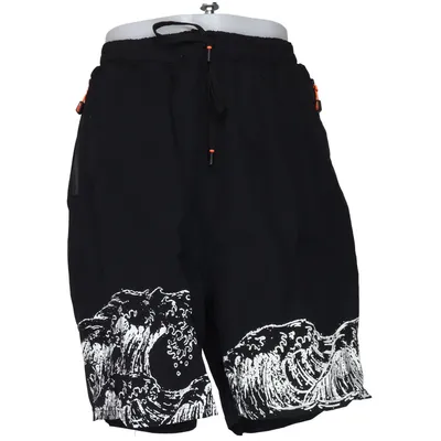 Träningsshorts (Svart, Vit) Elastan, Polyamid