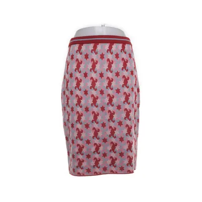 Skirt (Red, Multicolored) from Me369 Acrylic, Nylon, Wool