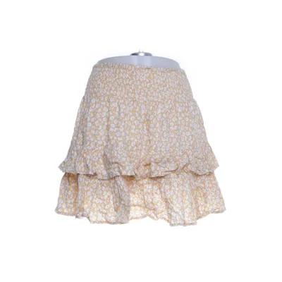 Skirt (Orange, White) from Glassons Linen, Viscose