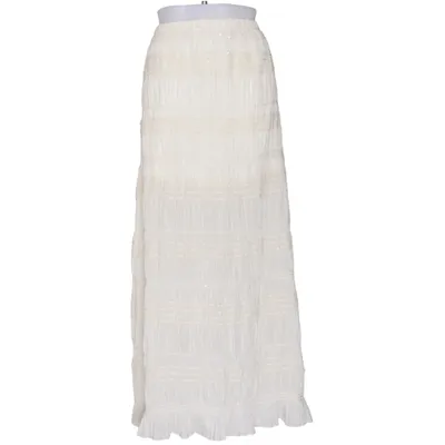Maxi skirt (White) from Amisu Elastane, Polyester