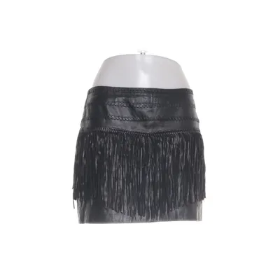 Jupe en cuir (Noir) de Mango Polyester, Cuir