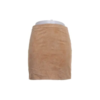Lædernederdel (Beige) fra Monki Ruskind, Læder, Polyester