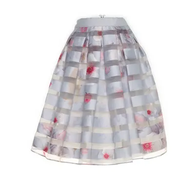 Kjol (Grå, Flerfärgad) från Ted Baker Elastan, Polyester