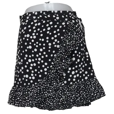 Wrap skirt (Black, White) from Rixo Silk