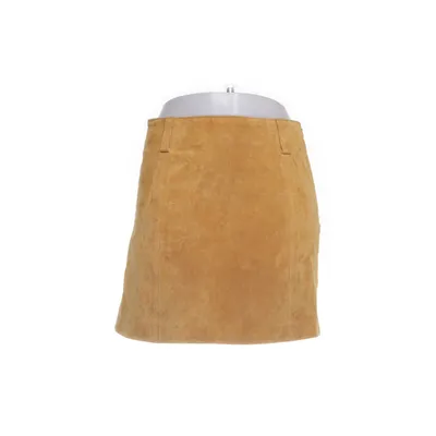 Leather skirt (Orange) from Zara Woman Leather