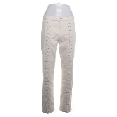 Broek (Beige) van Catwalk Katoen, Elastaan