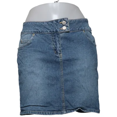 Jeanskjol (Blå) från Cue Bomull, Elastan, Polyester