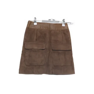 Läderkjol (Brun) från H&M Modern Classic Mocka, Viskos