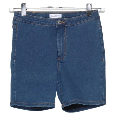 Denim shorts (Blauw) van Wow Katoen, Elastaan, Polyester