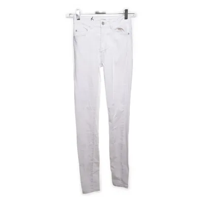 Pants (White) from Mango Denim & Tees Polyester, Cotton, Elastane