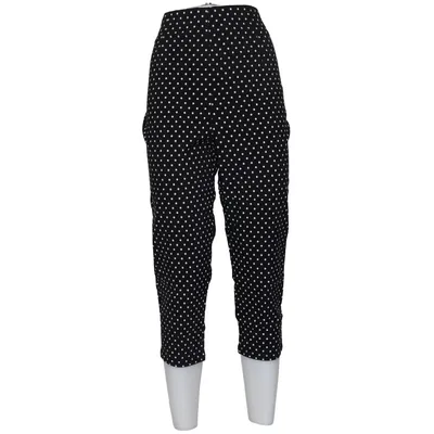 Pants (Black, White) from Hell Bunny Vixen Elastane, Nylon, Viscose