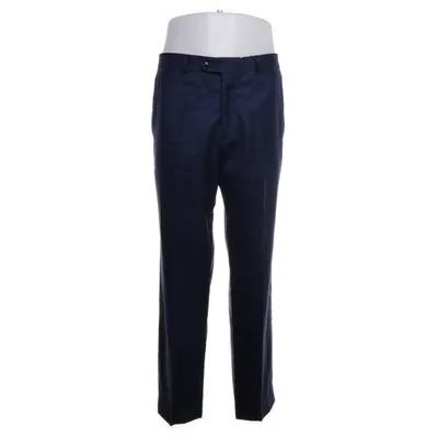 Kostuumbroek (Blauw) van Sacoor Wol, Zijde, Acetaat