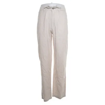 Byxor (Beige, Vit) från Lindbergh Bomull, Linne