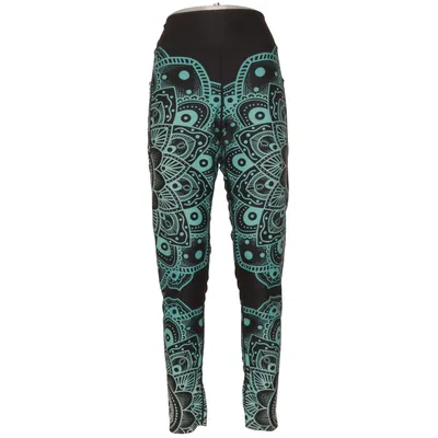 Træningsleggings (Sort, Turkis) fra Maya Freya Elastan, Polyester
