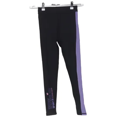 Træningsleggings (Sort, Lilla) fra Wow Elastan, Genanvendt polyester