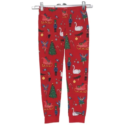 Pyjamahose (Rot, Mehrfarbig) von Villervalla Elasthan, Bio-Baumwolle