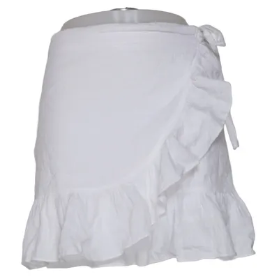 Jupe portefeuille (Blanc) de M-KAE Coton