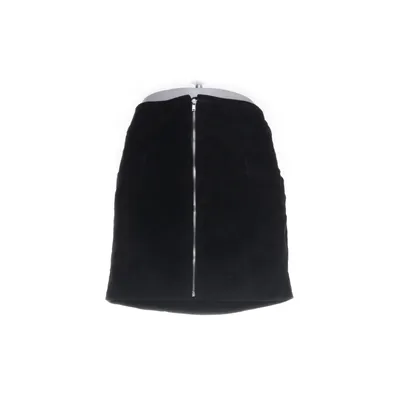 Leren rok (Zwart) van Mango Casual Polyester, Leer