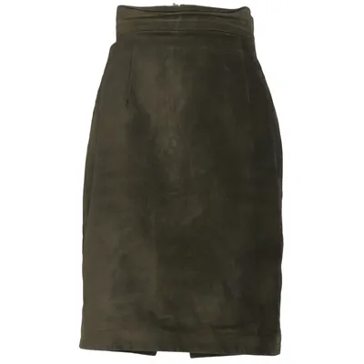 Skirt (Green) from Danier Acetate, Suede