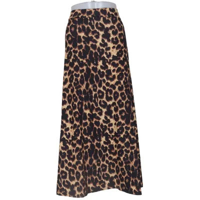 Maxi skirt (Brown, Black) from Vanting Elastane, Polyester