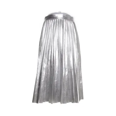Maxi skirt (Silver) from Zara Woman Polyurethane