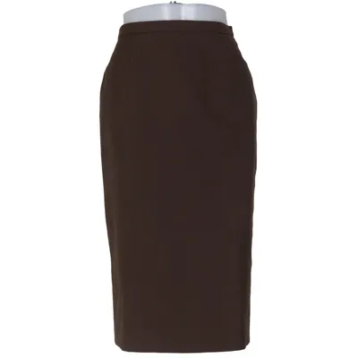 Skirt (Brown) from Terylene Polyester, Wool