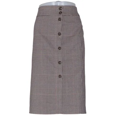 Nederdel (Brun, Sort, Hvid) fra Holly & Whyte by Lindex Elastan, Polyester, Viscose