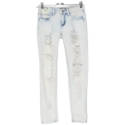 Jeans (Blå, Vit) från Boohoo Denim Bomull, Polyester