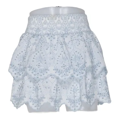 Skirt (White, Blue) from Subdued Cotton, Polyester