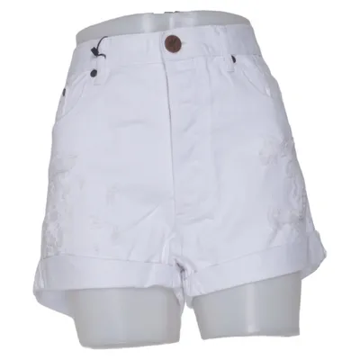 Denim shorts (Wit) van One Teaspoon Katoen