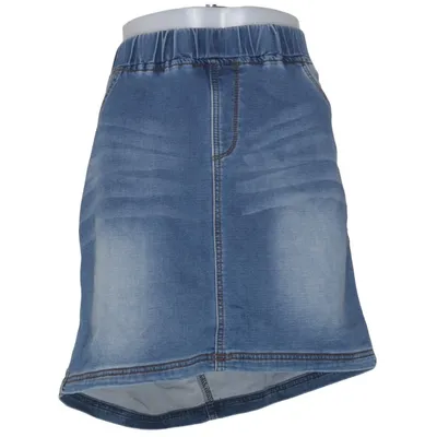 Jupe en jean (21-Jeans) de Denim Identity by Zizzi Coton, Élasthane, Polyester