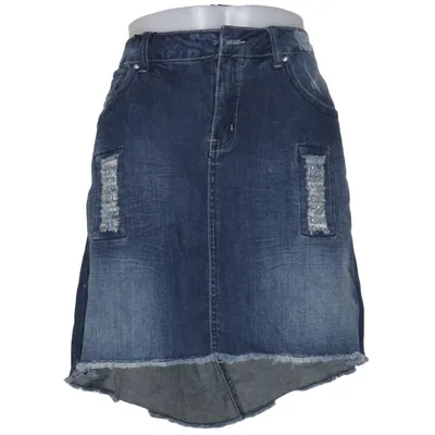 Jupe en jean (Bleu) de Denim Identity by Zizzi Coton, Élasthane