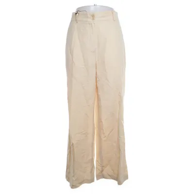 Pantalon patte d'éléphant (Jaune) de Cinque Coton, Lin, Soie
