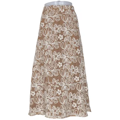 Nederdel (Beige, Hvid) fra Luisa Spagnoli Bomuld, Polyester