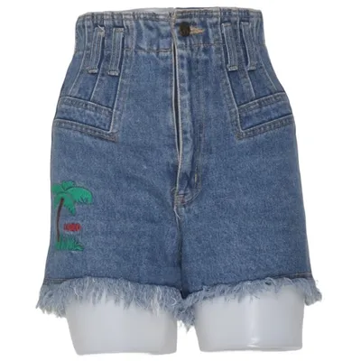 Short en jean (Bleu) de Used Coton