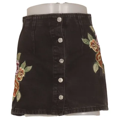 Jeanskjol (Grå, Flerfärgad) från Topshop Moto Bomull