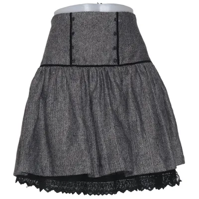Kjol (Grå, Svart) från Anna Sui Polyester, Ull