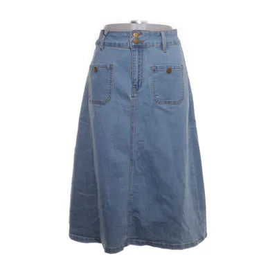 Jupe en jean (Bleu) de Belle Poque Coton, Élasthane, Polyester