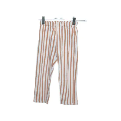 Pants (Orange, White) from Zara Cotton