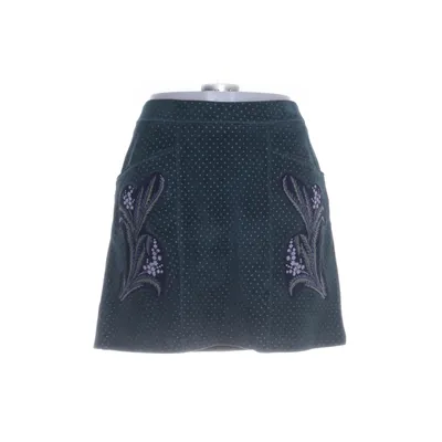 Läderkjol (Grön, Flerfärgad) från Zara Woman Elastan, Polyester, Viskos, Mocka