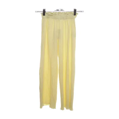 Byxor (Gul) från Zara Elastan, Polyester