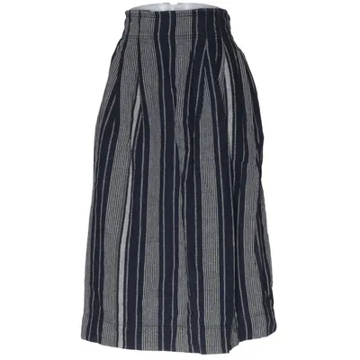Skirt (Blue, White) from Toast Cotton, Linen