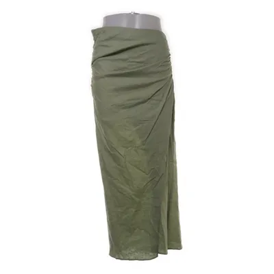 Maxi rok (Groen) van Zara Elastaan, Linnen, Viscose