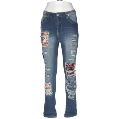 Jeans (Blue) from Mozzaar Cotton, Elastane