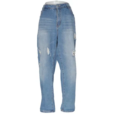 Jeans (Blue) from Shein Curve Cotton, Polyester