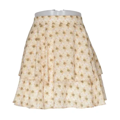 Skirt (White, Yellow) from The Fashion Fraction x NA-KD Polyester