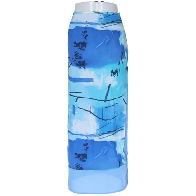 Maxi skirt (Blue, White, Multicolored) from Fer Polyester